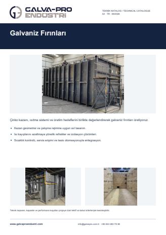 Galvaniz Fırınları katalog kapağı